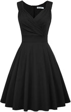 Carica l'immagine nel visualizzatore di Gallery, GRACE KARIN Abito Vintage per Donne Senza Maniche con Scollo a V Party Classic Rockabilly Cocktai