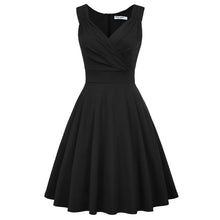 Carica l'immagine nel visualizzatore di Gallery, GRACE KARIN Abito Vintage per Donne Senza Maniche con Scollo a V Party Classic Rockabilly Cocktai