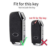 Carica l'immagine nel visualizzatore di Gallery, ontto 4 Pulsanti Guscio Cover Protettiva per Chiave Auto Kia A, Nero carbonio