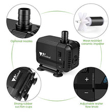 Carica l&#39;immagine nel visualizzatore di Gallery, Amzdeal Mini Pompa Acqua Sommergibile Ultra-Silenzioso 15W 1500L/H - Ilgrandebazar