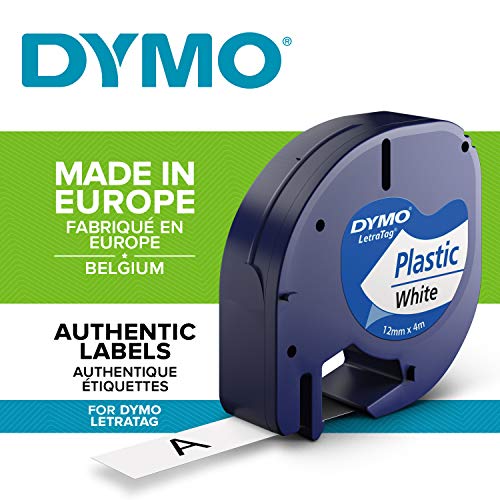 Dymo S0721610 LetraTag - Etichette in plastica, rotolo da 12 mm x 4 m,... - Ilgrandebazar