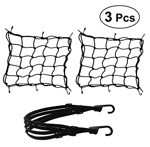 2pz Rete Ragno Elastica + 1pz Corda Elastica, Annhao Accessori per Moto Bici... - Ilgrandebazar
