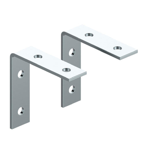 Coppia staffe per mensole - porta - Acciaio 104 x 104 mm forza... - Ilgrandebazar
