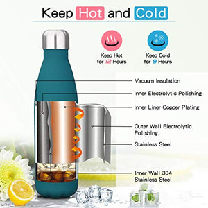 king do way Portatile Borraccia in Acciaio Inox Termica Bottiglia d'Acqua...