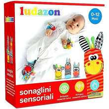 Carica l'immagine nel visualizzatore di Gallery, LUDAZON® Sonaglini Sensoriali per lo sviluppo delle capacità intellettive, Giochi Neonato Montessori, Sonaglio in Morbido Peluche, Ideale per Regali Nascita Maschio o Femmina