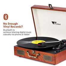 Carica l&#39;immagine nel visualizzatore di Gallery, amzdeal Giradischi Vinile 3 Velocità (33 / 45 / 78 Giri) Stereo Portatile ,...