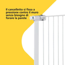 Carica l&#39;immagine nel visualizzatore di Gallery, Safety 1st Easy Close Metal Cancelletto di Sicurezza per Bambini, Cani, Scale, 73 a 80 cm, Fissaggio a Pressione, Estensibile fino a 136 cm, Compatibile con Adattatore per Ringhiere, Metallo Bianco