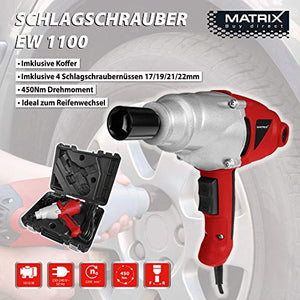 Matrix EW 1100 - Avvitatore ad impulsi 1010 W, 450 Nm, Rosso - Ilgrandebazar