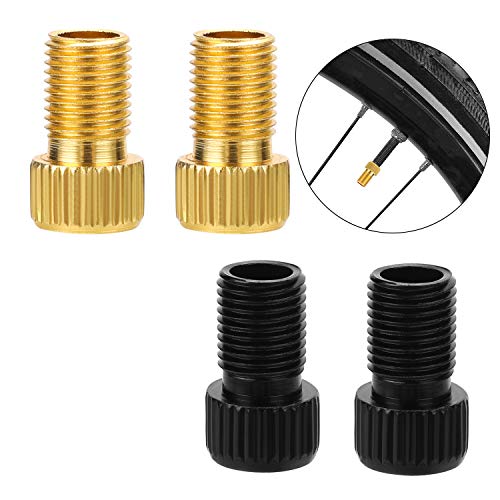 QKURT Adattatore da 4pcs Presta a Schrader Bike Valve Adaptor, in Alluminio...