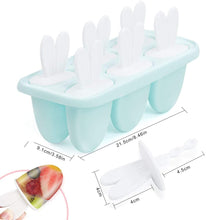 Carica l&#39;immagine nel visualizzatore di Gallery, Zaloife Stampi per Ghiaccioli, 6 Blu Gelato Stampi per Gelati Stampo Ice Lolly Riutilizzabile Stampo per Gelato Senza BPA Ideale per la Preparazione di Ghiaccioli, Gelati, Sorbetti