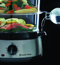 Carica l&#39;immagine nel visualizzatore di Gallery, Russell Hobbs 19270-56 Vaporiera, 800 Watt, 9 Litri, Acciaio Inossidabile,...