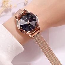 Carica l&#39;immagine nel visualizzatore di Gallery, RORIOS Fashion Donna Shining Cielo Stellato Dial Orologi da Polso Band Oro A - Ilgrandebazar