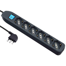 Carica l&#39;immagine nel visualizzatore di Gallery, Electraline 62074 Multipresa, Nero, 6 Posti 6 Posti, Nero - Ilgrandebazar