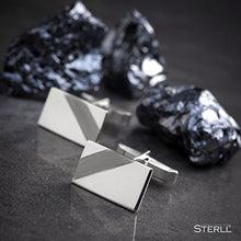Carica l&#39;immagine nel visualizzatore di Gallery, STERLL - Set di gemelli e fermacravatta in argento Sterling 925, regalo...