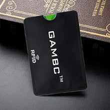 Carica l&#39;immagine nel visualizzatore di Gallery, 5 Pz Custodie GAMBC® RFID Protection - ANTI FRODE Porta Carte di Credito Schermato - Porta carte di credito uomo - Antitaccheggio - Proteggi carte di credito contactless - Alluminio + Plastica Morbida