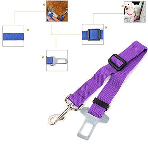 Neuftech Cane Cintura Di Sicurezza Auto Regolabile per Cani Guinzaglio purple