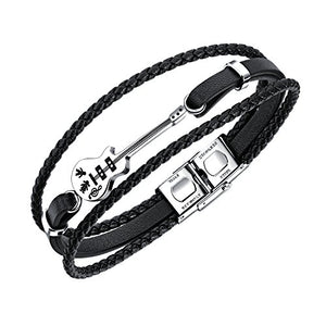 Fate Love Jewellery, bracciale uomo, in pelle intrecciata, chiusura... - Ilgrandebazar