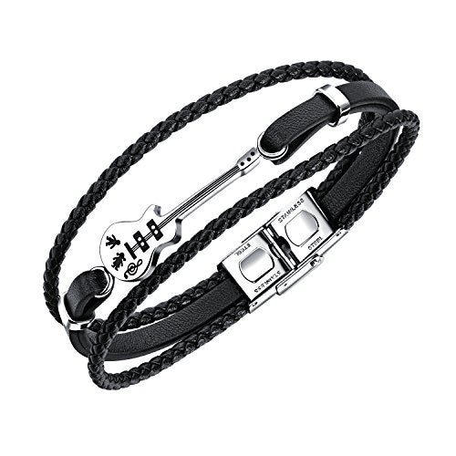 Fate Love Jewellery, bracciale uomo, in pelle intrecciata, chiusura... - Ilgrandebazar