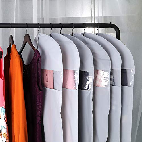 Porta Abiti Lungo Niviy 60x180 Cm - Copriabiti In PEVA Antipolvere E Anti Umidità Per Abiti Lunghi (Nero) - Foto 9