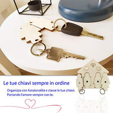 Carica l&#39;immagine nel visualizzatore di Gallery, Portachiavi Coppia Casa Eco Legno Personalizzabile 2.0 Idea Regalo Originale... - Ilgrandebazar
