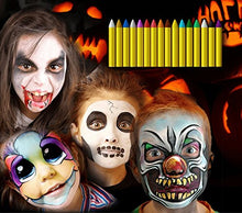 Carica l'immagine nel visualizzatore di Gallery, Natale Matite Trucco, Mimoo 16 Colori del Corpo Viso Body Painting 16 Pcs - Ilgrandebazar
