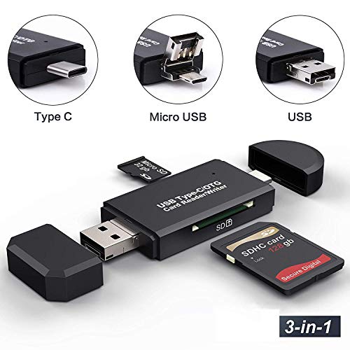Hoonyer Lettore di Schede 3 in 1 Memoria SD/Micro SD e USB 2.0(3 1)