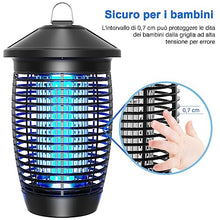 Carica l'immagine nel visualizzatore di Gallery, Lampada Antizanzare Elettrica, Aggiornamento per il 2023, 4500V 20W UV Zanzariera Elettrica Impermeabile IPX4, Insetticida Zanzare per Casa Giardino Interno Esterno, con 1 Spazzole Pulite