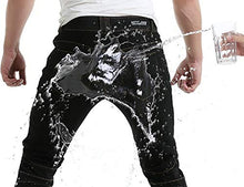 Carica l'immagine nel visualizzatore di Gallery, WCCI Uomo Moto Biker Jeans Pantaloni da M=33" (85cm waist), Nero