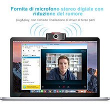 Carica l'immagine nel visualizzatore di Gallery, Webcam 1080P per pc con Microfono, web camera microfono riduzione del...