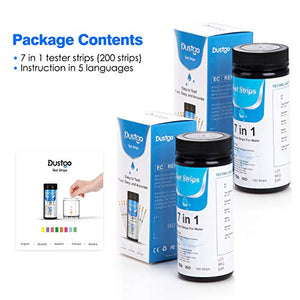 Dustgo 7 in 1 Strisce Acqua Piscina con 50 pcs Cartine Tornasole 50 PCS