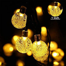 Carica l'immagine nel visualizzatore di Gallery, Moxled Catena Luminosa Esterno Solare, 11M 60 LED Luci Solari Esterno Impermeabile, 8 Modalità Cristallo Globo Lucine Decorative ad Energia Solare per Giardino, Patio, Festa (Bianco Caldo)