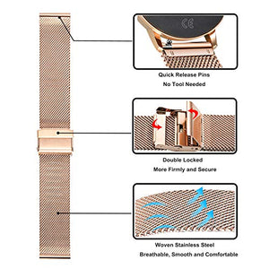 TRUMiRR Sostituzione per Fossil Women's Gen 4 Venture HR Cinturino, Or rose - Ilgrandebazar