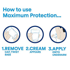 Dove - Deodorante in crema Maximum Protection, 3 pz. (3 x 45 ml)