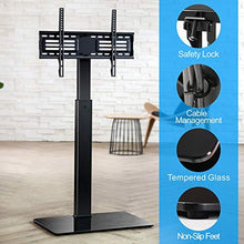 Carica l'immagine nel visualizzatore di Gallery, FITUEYES Girevole Supporto al Pavimento con Staffa per 32“ - 65” / 1 ripiano - Ilgrandebazar