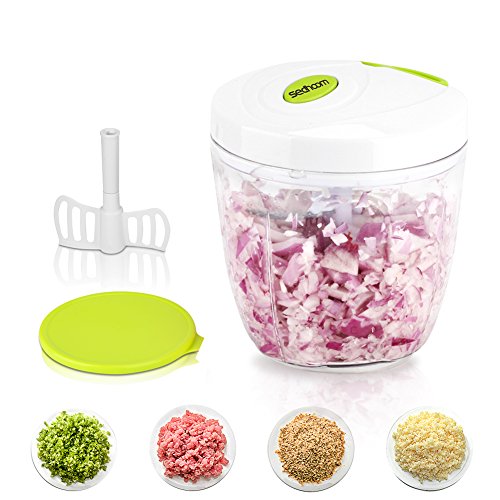 Sedhoom Tritatutto Manuale con 5 Lame, 1000ML, Tritaverdure, Taglia Verdure...