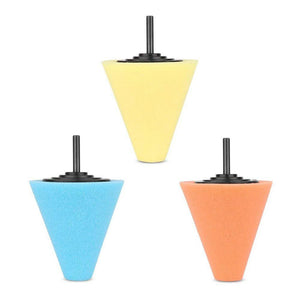 Lucidatura Auto Set,3Pcs Spugna Cono Tampone di Sfera di... - Ilgrandebazar