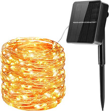 Carica l'immagine nel visualizzatore di Gallery, Luci Solari Esterno, 26m 240 LED 8 Modalità Impermeabile IP65, Catena Luminosa Per Festa, Matrimonio, Giardino, Natale, Patio Luci Decorative