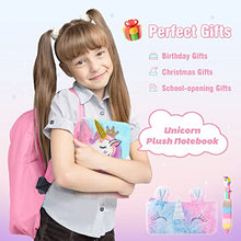 Carica l&#39;immagine nel visualizzatore di Gallery, Cooyou Diario Segreto Bambina con Lucchetto, Set di Taccuino in Peluche Unicorno Include Un A5 Unicorno Diario Segreto per Bambina, Regalo per Bambina di 5 6 7 8 9 10 11 12 Anni, Colorato