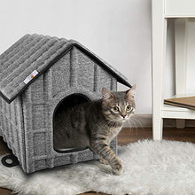 Carica l'immagine nel visualizzatore di Gallery, PUPPY KITTY Casetta per Gatti Interni con Materasso Rimovibile 52 x 42 x 42...