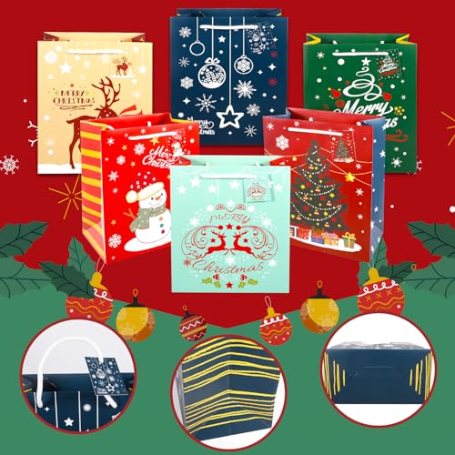 Tiragraffi Ricambio Sacchetti Shopper Natalizi In Carta, Scatole