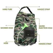 Carica l'immagine nel visualizzatore di Gallery, SANBLOGAN Borsa per Doccia Solare,Doccia Solare Campeggio,20L Tarnung