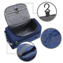 Carica l&#39;immagine nel visualizzatore di Gallery, Beauty Case da Viaggio Uomo Donna Borsa Toilette Appendere Blu