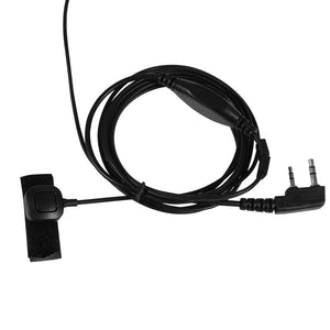 Flessibile laringofono con dito PTT, tubo acustico segreto auricolare default - Ilgrandebazar