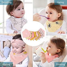 Carica l&#39;immagine nel visualizzatore di Gallery, Viedouce Bavaglino Neonato Bavaglini Bandana con 2 Bottoni 9 Pezzi, Colore-01 - Ilgrandebazar