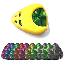 Carica l&#39;immagine nel visualizzatore di Gallery, Plettri da chitarra per musicisti, con porta plettri, confezione 10 - Ilgrandebazar