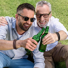 Carica l&#39;immagine nel visualizzatore di Gallery, Bracciale Uomo Pelle Chiusura in Acciaio Marrone (Non Regolabile) - Ilgrandebazar