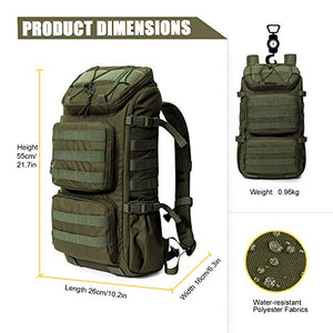 Mardingtop 28L/35L Zaino Tattico Militare Molle Zaini da 35L, Army Green