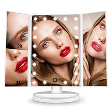 Carica l&#39;immagine nel visualizzatore di Gallery, HAMSWAN Specchio Trucco, Ingranditore da Trucco con 21 Bianco 21LEDs - Ilgrandebazar