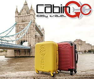 CABIN GO MAX 5585 Valigia Trolley rigido in ABS grande MX5585, Argento