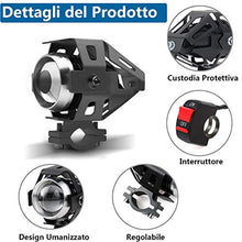 Carica l&#39;immagine nel visualizzatore di Gallery, Ventdest Fari Moto, 2 * U5 Cree LED Faretti Frontali, 3000LM 6500K...